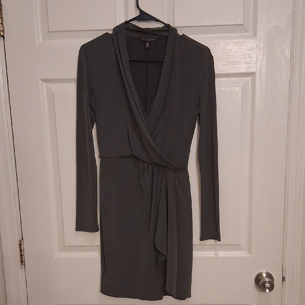 Victoria Secret Elegant Gray Wrap Dress